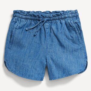 Old Navy Toddler Girls Dolphin Hem Chambray Shorts 5T